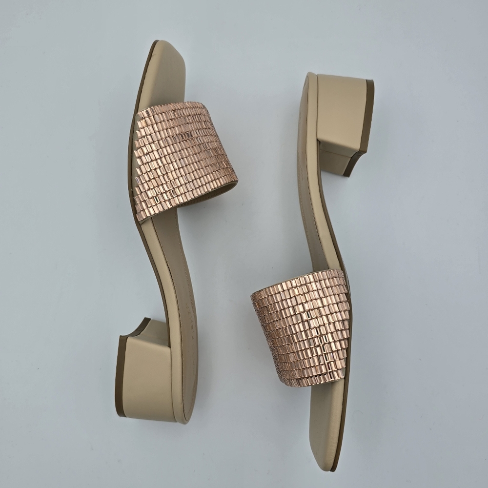Marc Fisher Casaly Block Heel Slide Sandals, Light Beige/Rose Gold, Women's 8.5M - Picture 12 of 16